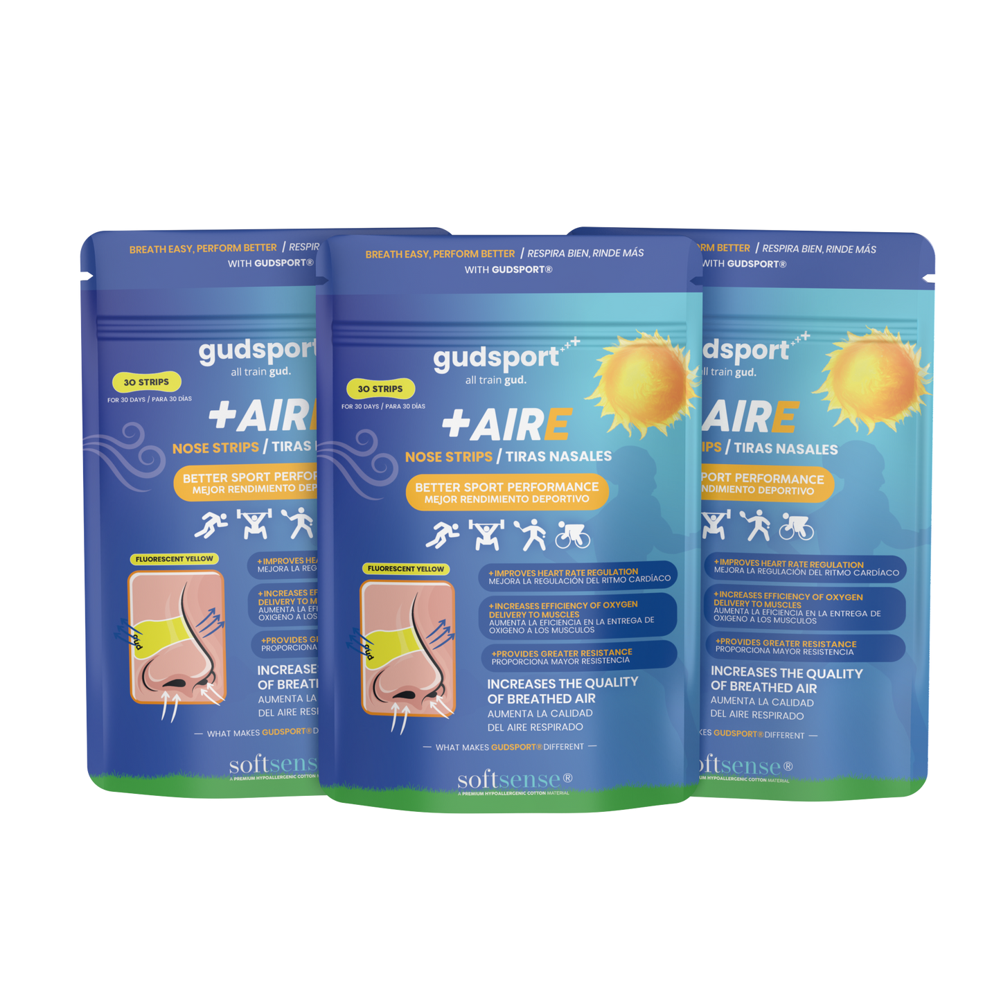 Gudsport® Tiras Nasales(Amarillo)
