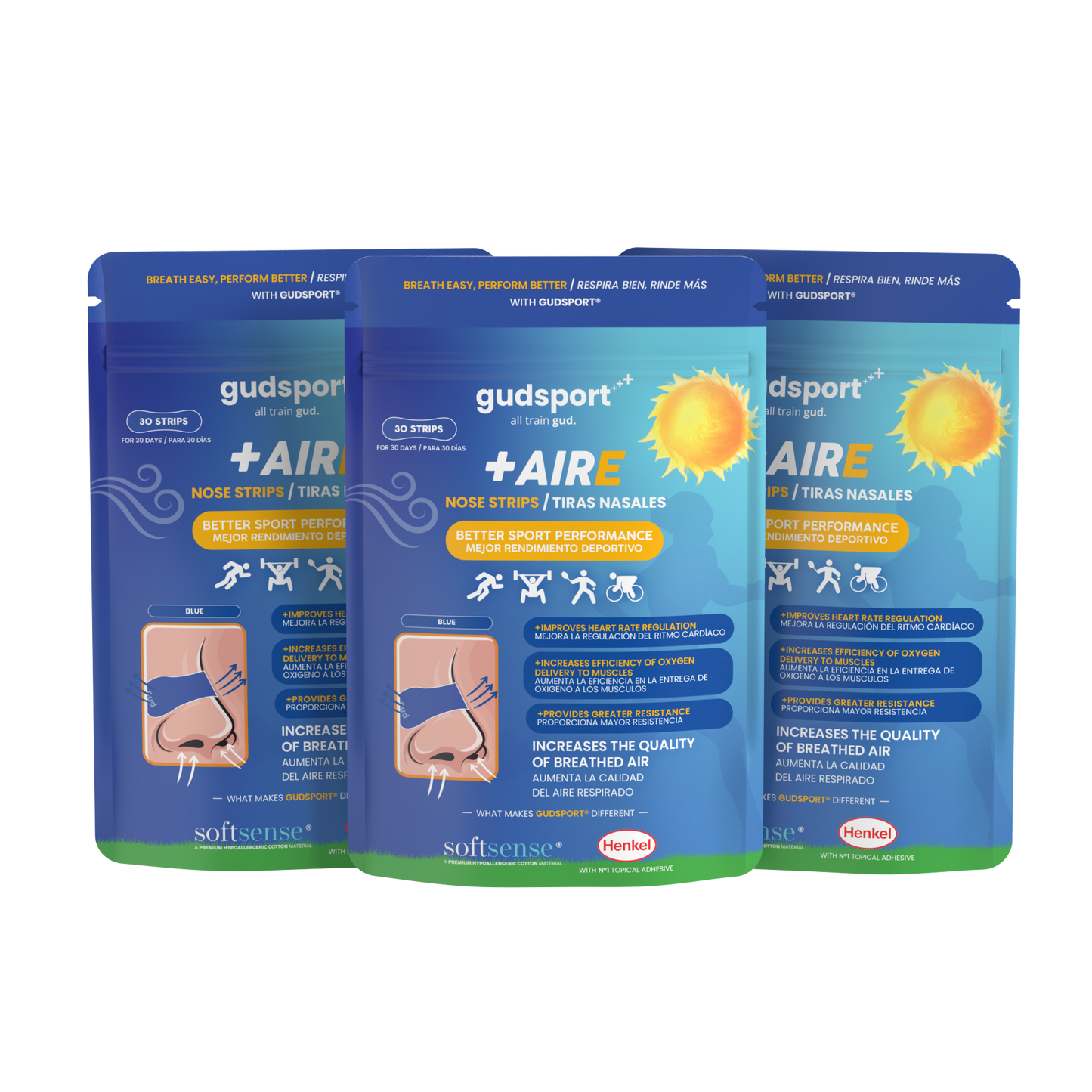 Gudsport® Tiras Nasales (Azul)