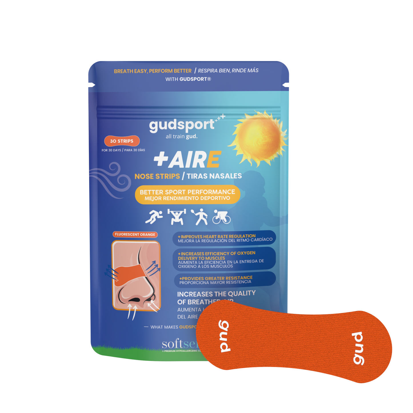 Gudsport® Tiras Nasales(Naranja)